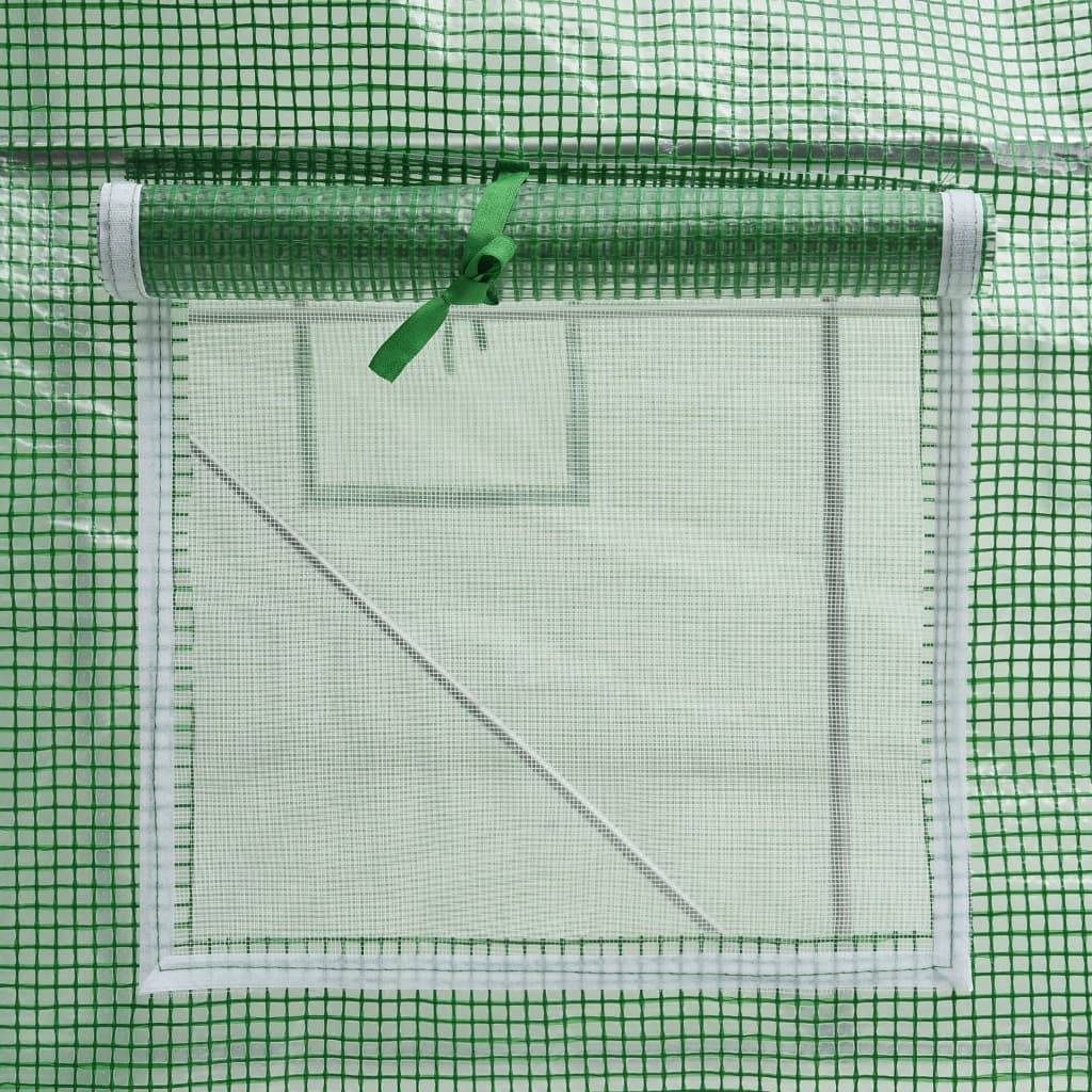 Serre tunnel maraîchère 24m² en acier galvanisé et bâche PE Vert 6x4m – ComfortXL Outdoor Living - Image 8