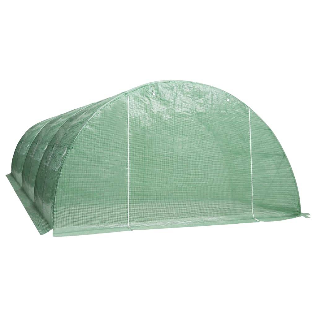 Serre tunnel maraîchère 24m² en acier galvanisé et bâche PE Vert 6x4m – ComfortXL Outdoor Living - Image 3