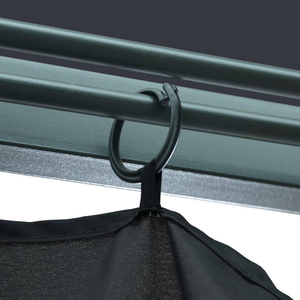 Tonnelle Aluminium Anthracite avec Rideau et LED 3 x 3 x 2.7 m - PANGIVO - Image 9