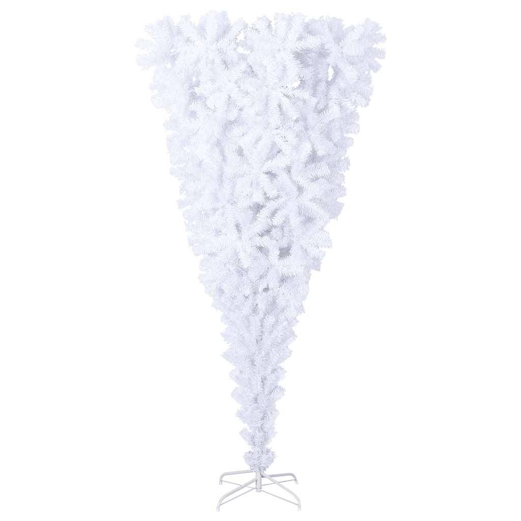 Maison Chic - Sapin de Noël | Arbre de Noël artificiel renversé avec support Blanc 210 cm Maison Chic - Image 3