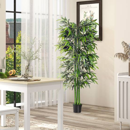 Bambou artificiel XXL plastique décoration salon réalisme parfait 180cm vert - ComfortXL Outdoor Living - Image 10