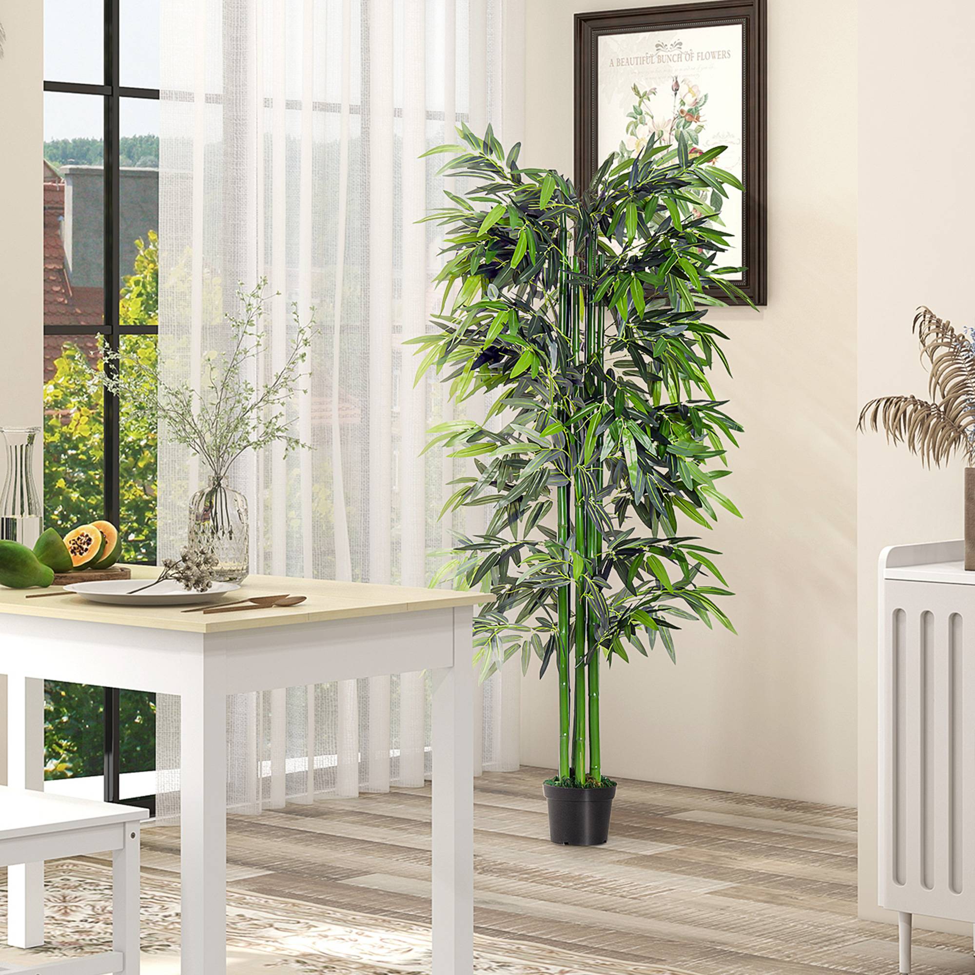 Bambou artificiel XXL plastique décoration salon réalisme parfait 180cm vert - ComfortXL Outdoor Living - Image 10