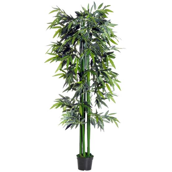 Bambou artificiel XXL plastique décoration salon réalisme parfait 180cm vert - ComfortXL Outdoor Living - Image 2