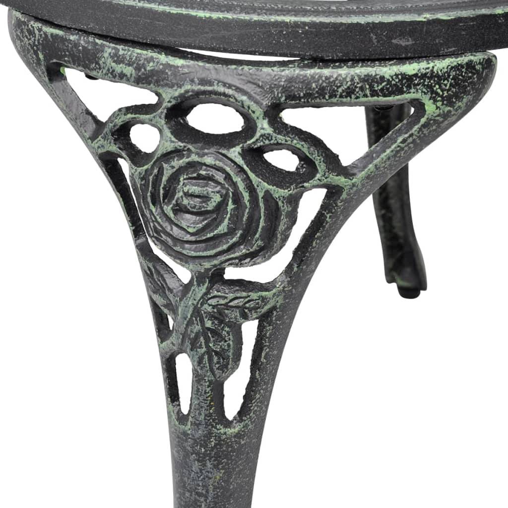 Maison Chic - Lot de 2 Chaises de bistro - Fauteuils de jardin Aluminium coulé Vert HL207 - Image 5