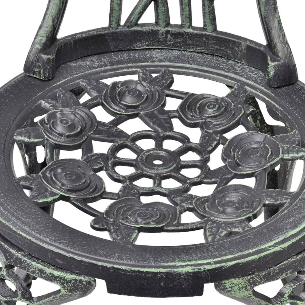 Maison Chic - Lot de 2 Chaises de bistro - Fauteuils de jardin Aluminium coulé Vert HL207 - Image 4