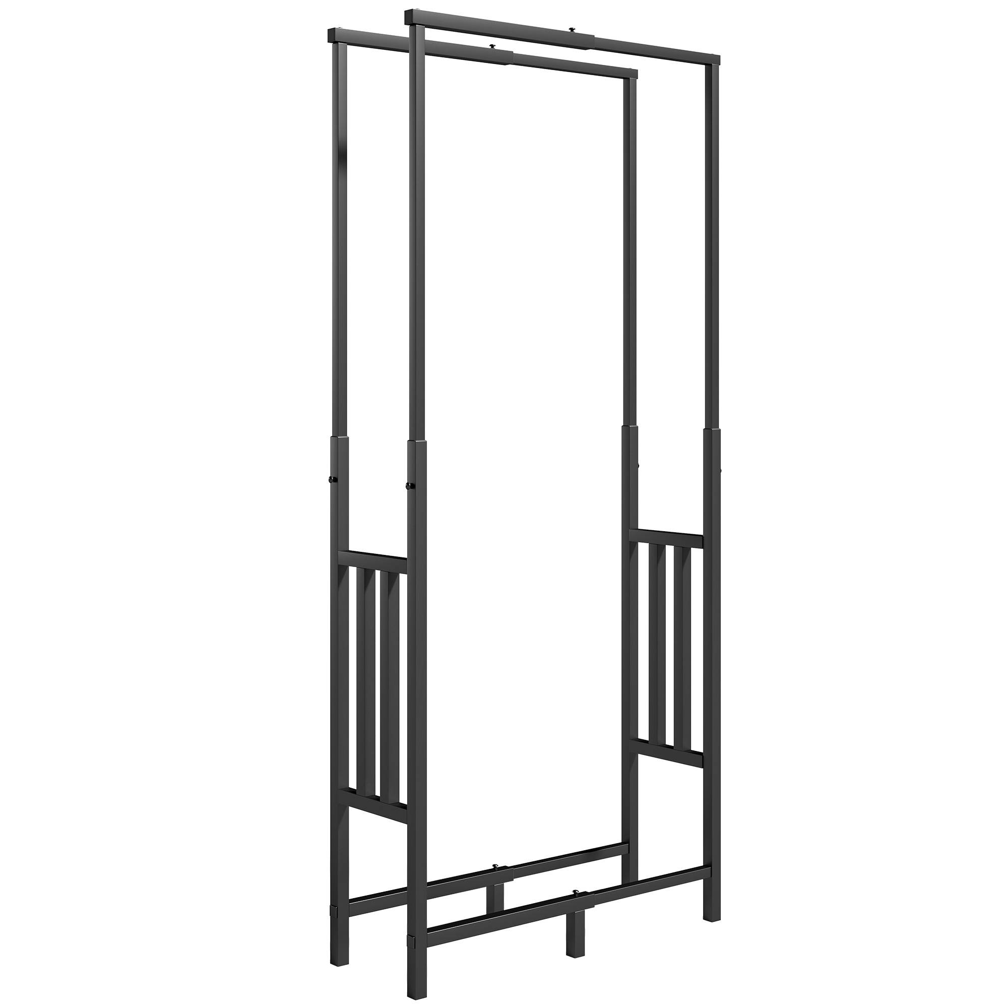 ComfortXL - Range-bûches réglable acier noir 45,5-75,5 x 25 x 98-170 cm charge 100 kg - ComfortXL Outdoor Living - Image 10