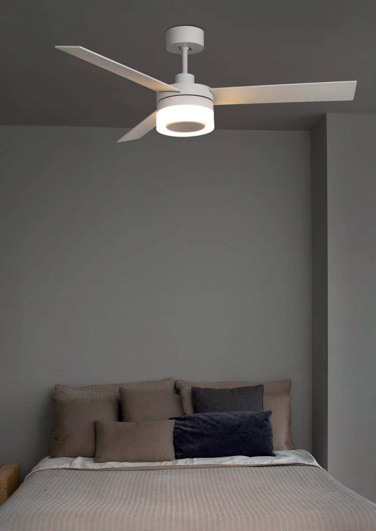 Ventilateur de plafond en acier blanc lignes essentielles durable - Image 5
