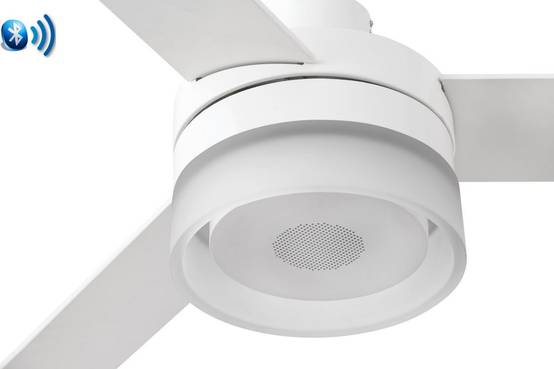 Ventilateur de plafond en acier blanc lignes essentielles durable - Image 3
