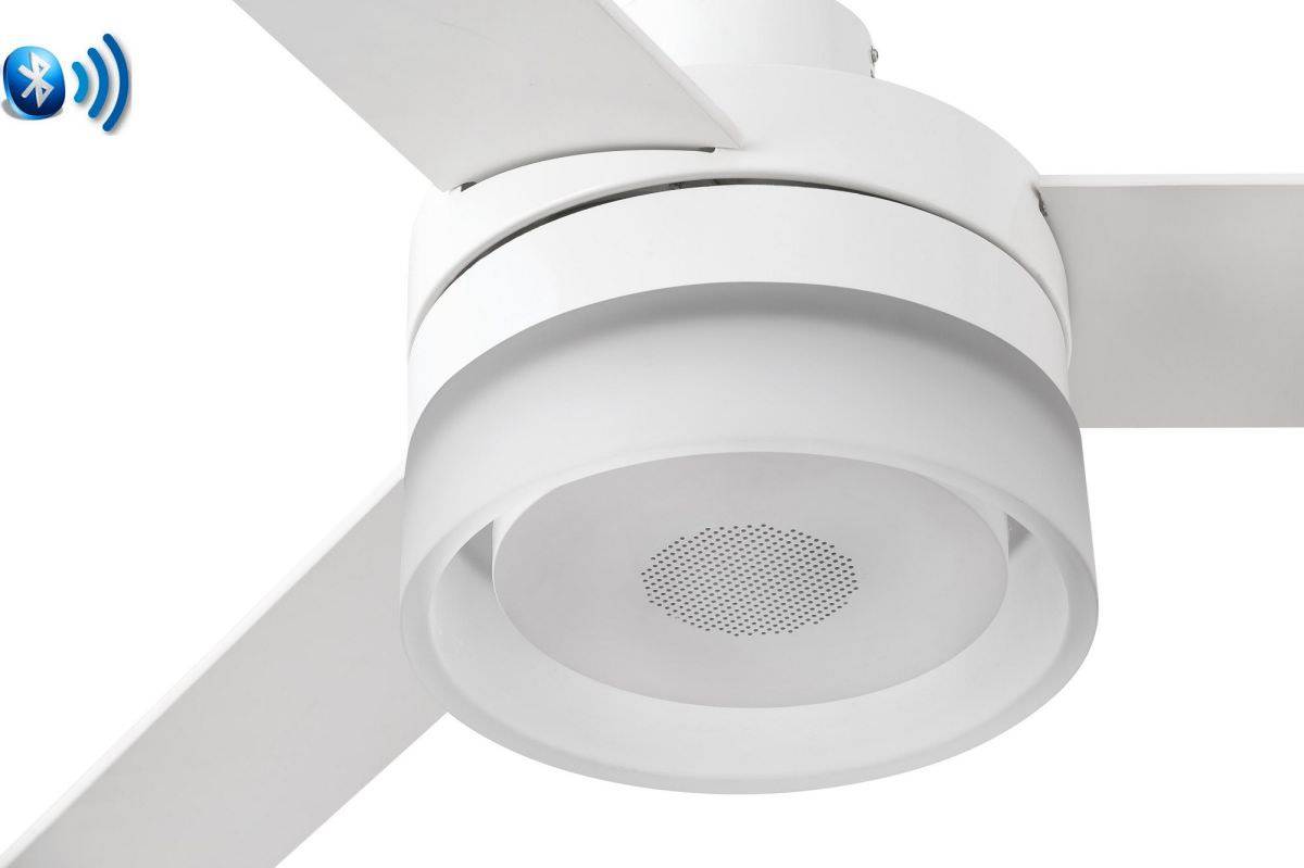 Ventilateur de plafond en acier blanc lignes essentielles durable - Image 3