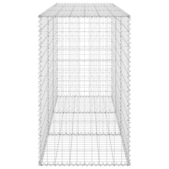 Mur Gabion Grillage Acier Aménagement Jardin Durable Stable 200x60x100cm Argent - ComfortXL Outdoor Living - Image 6