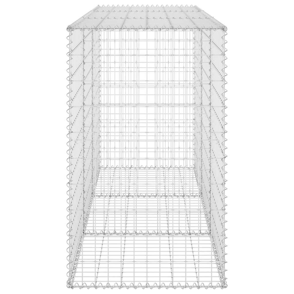 Mur Gabion Grillage Acier Aménagement Jardin Durable Stable 200x60x100cm Argent - ComfortXL Outdoor Living - Image 6