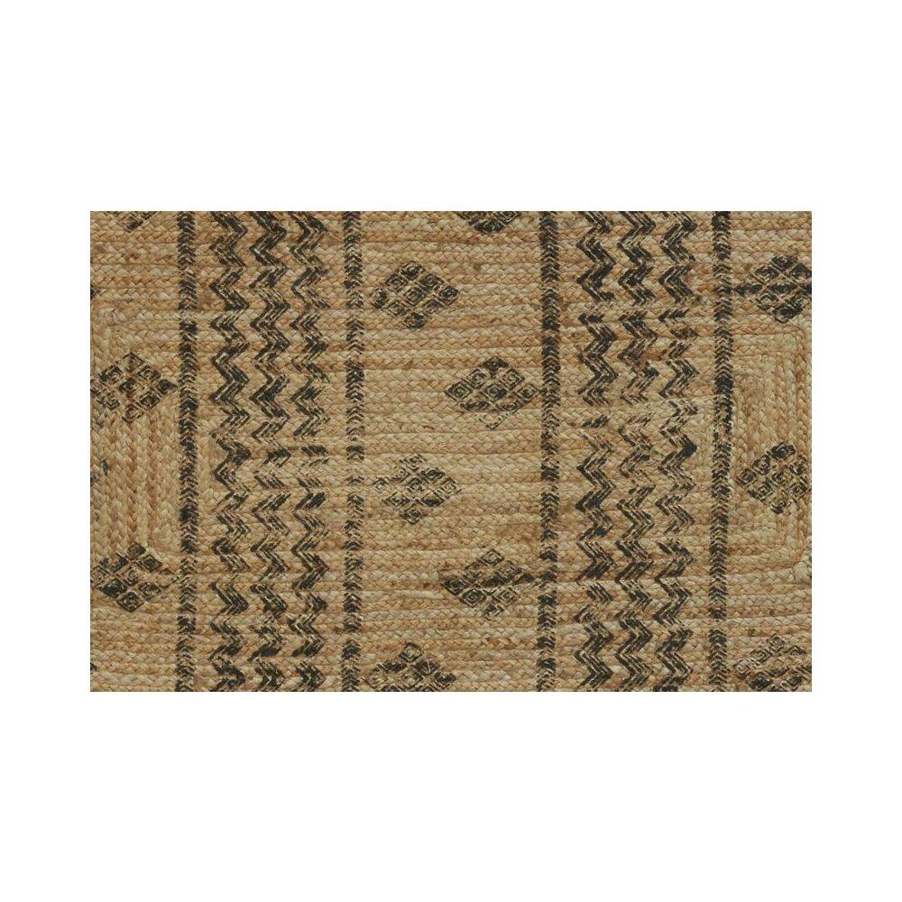 Aubry Gaspard - Tapis rectangulaire en jute naturelle et teintée - Image 4
