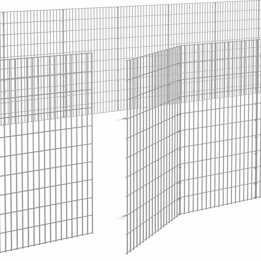 Vidaxl - Enclos d'animaux en liberté 48panneaux 54x100 cm fer galvanisé vidaXL 3321350 - Image 7