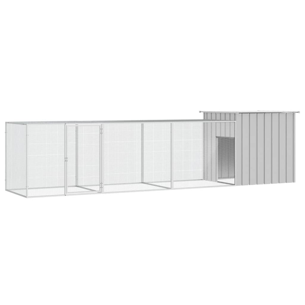 Vidaxl - Cage pour poules Gris 400x91x100 cm Acier galvanisé vidaXL 3106461 - Image 1