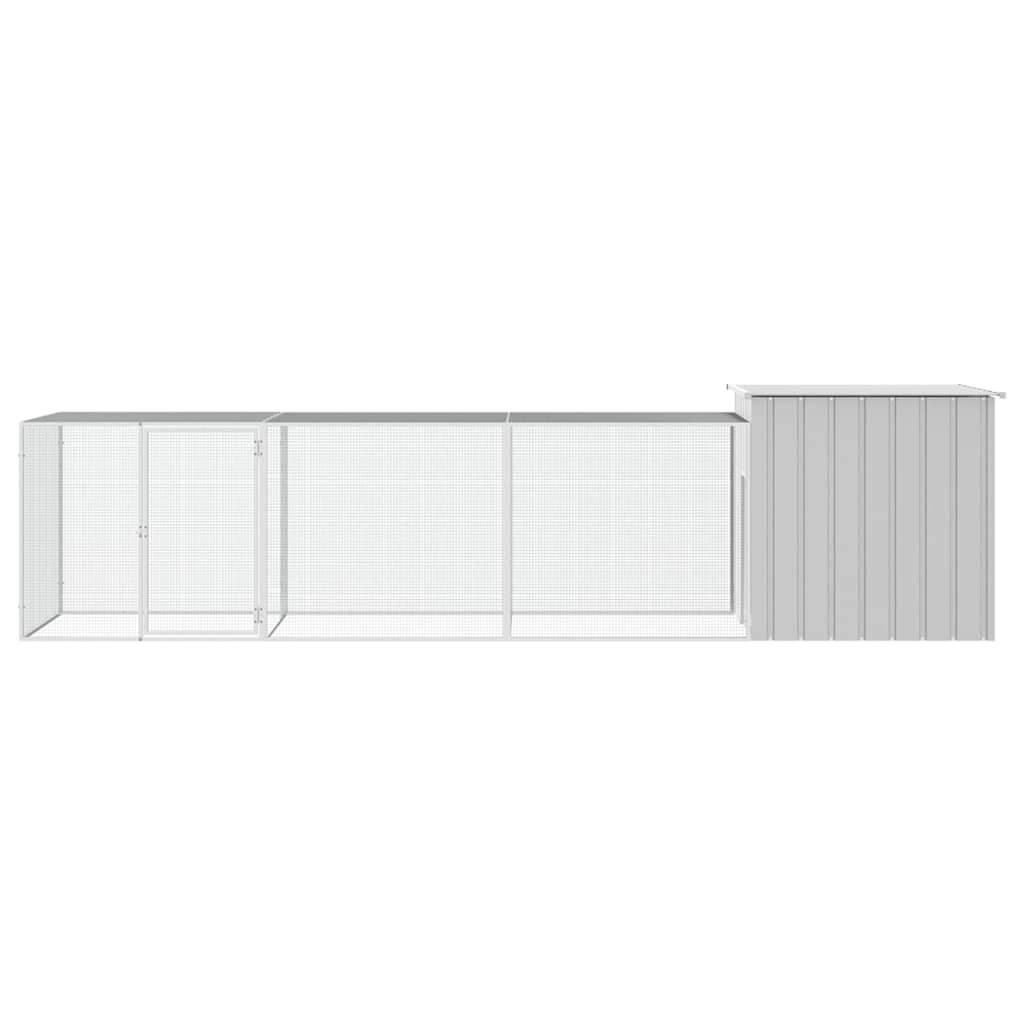 Vidaxl - Cage pour poules Gris 400x91x100 cm Acier galvanisé vidaXL 3106461 - Image 4