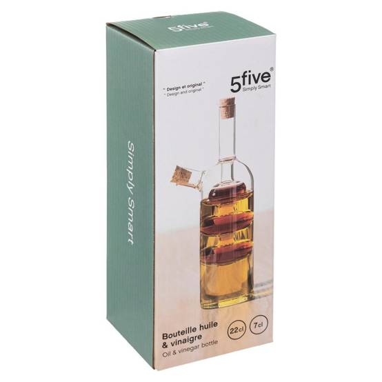 Bouteille huile vinaigre 2 en 1 design en verre - Transparent - 0,5 l - Image 2