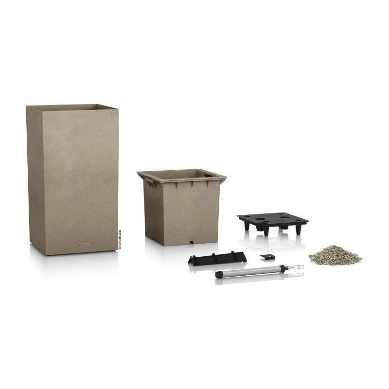 Lechuza - Pot De Fleur Lechuza Canto Stone Colonne 40 - Kit Complet, Beige Sable - Image 2