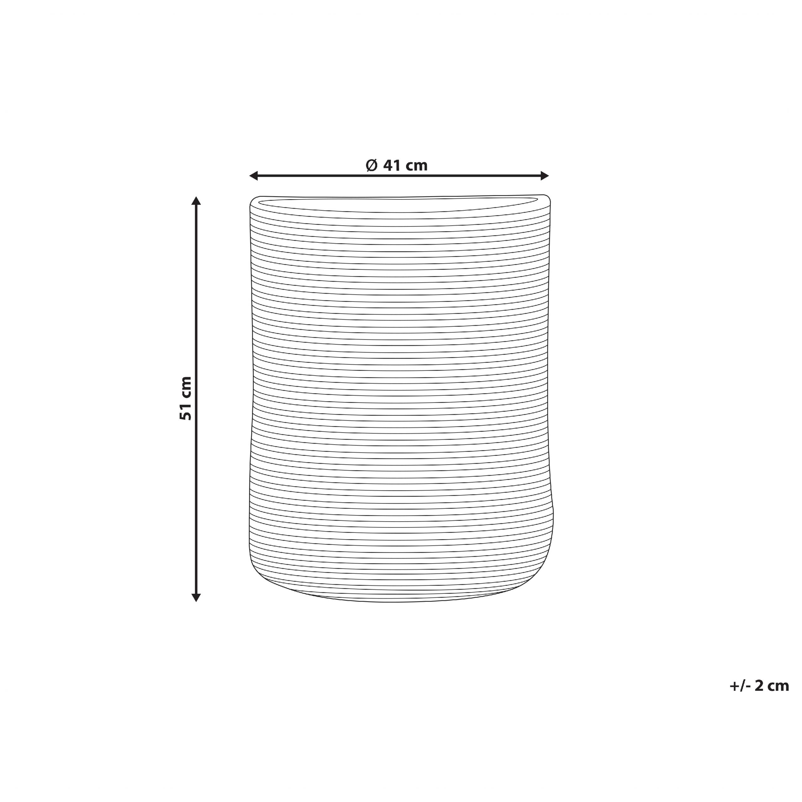 Panier Beige et Noir en Coton Rond 41 cm Corbeille à Linge Tressée Rangement pour Intérieur Minimaliste avec Couvercle Boîte - Image 2