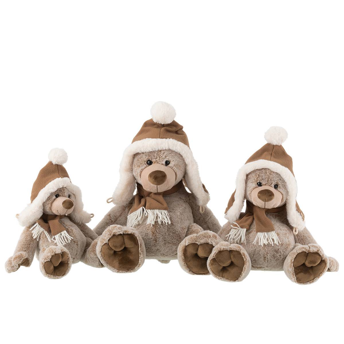 Peluche Ours "Chapeau" 32cm Marron - Image 2
