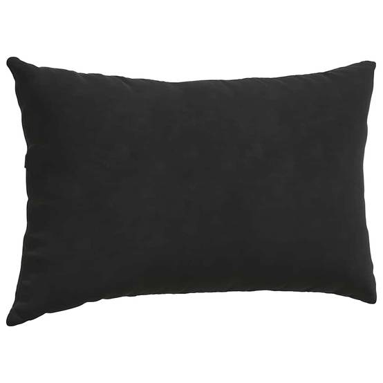 Lot de 2 Coussins de Canapé Velours Côtelé Déhoussable pour Salon et Chambre Noir 50x30 cm – ComfortXL Outdoor Living - Image 5