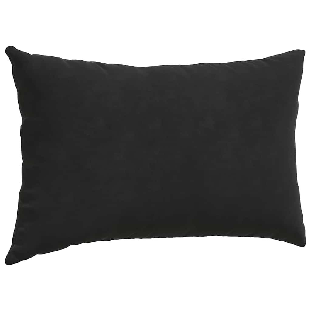 Lot de 2 Coussins de Canapé Velours Côtelé Déhoussable pour Salon et Chambre Noir 50x30 cm – ComfortXL Outdoor Living - Image 5