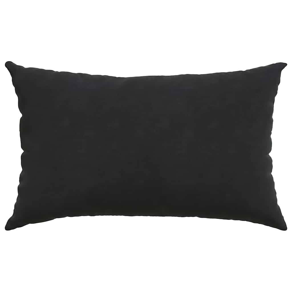 Lot de 2 Coussins de Canapé Velours Côtelé Déhoussable pour Salon et Chambre Noir 50x30 cm – ComfortXL Outdoor Living - Image 6
