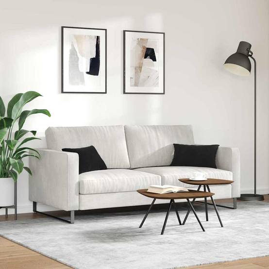 Lot de 2 Coussins de Canapé Velours Côtelé Déhoussable pour Salon et Chambre Noir 50x30 cm – ComfortXL Outdoor Living - Image 4
