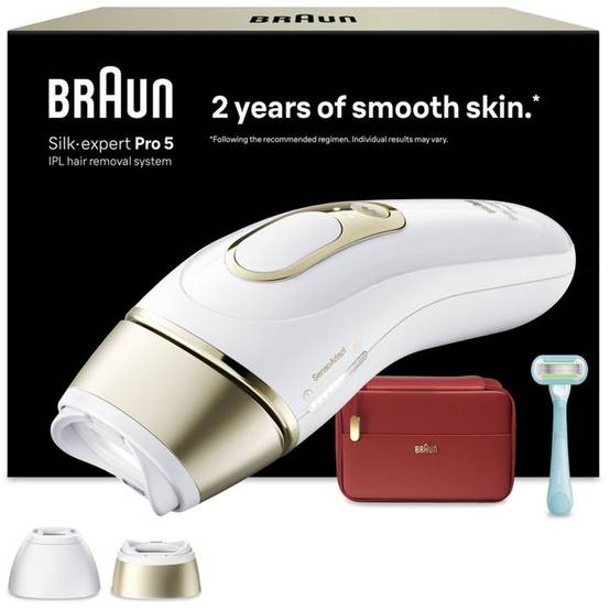 Braun - Épilateur à lumière pulsée IPL SkinProtect blanc et or Silk-expert Pro 5 PL5221 - Braun - Image 2