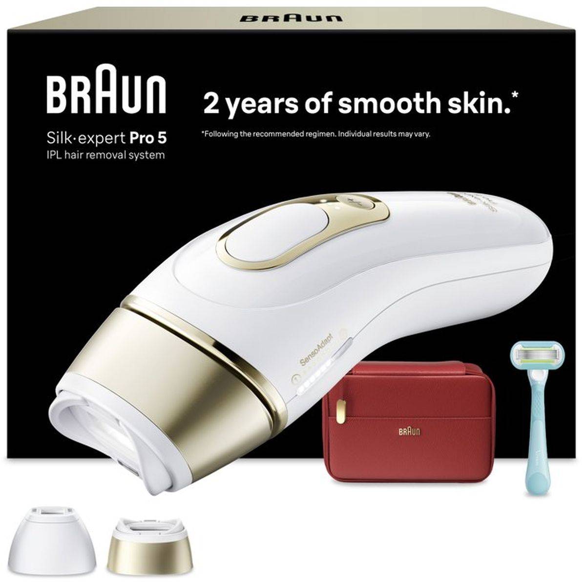Braun - Épilateur à lumière pulsée IPL SkinProtect blanc et or Silk-expert Pro 5 PL5221 - Braun - Image 2