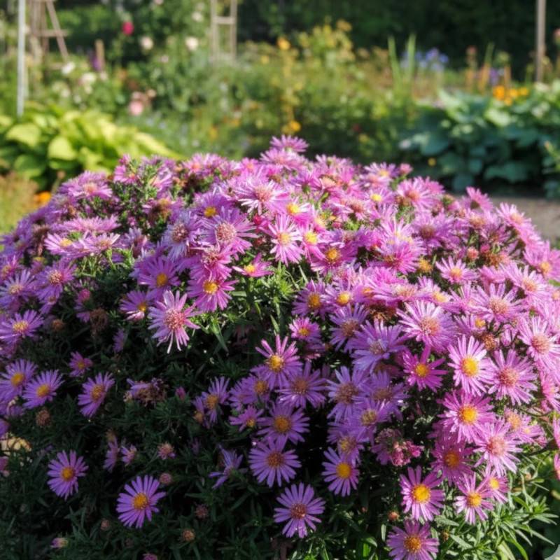 Aster d'automne Alice Haslam, Aster dumosus à fleurs Rose/ - feuillage Caduc - Godet - 5/20 cm - Image 3