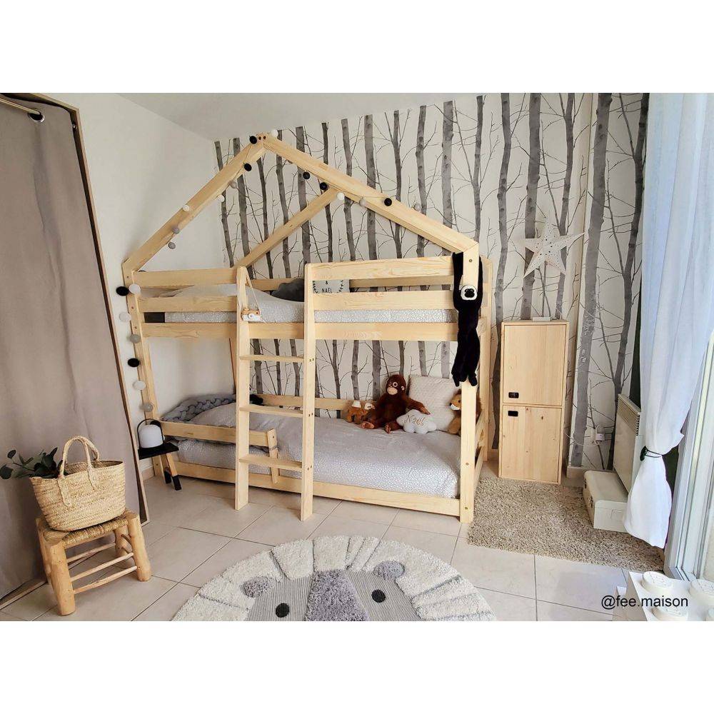 Armoire en pin brut 2 portes 4 tablettes Dinamic - Image 2