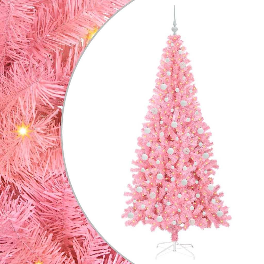 Vidaxl - Sapin de Noël Rose 210 cm PVC vidaXL 3396441 - Image 2