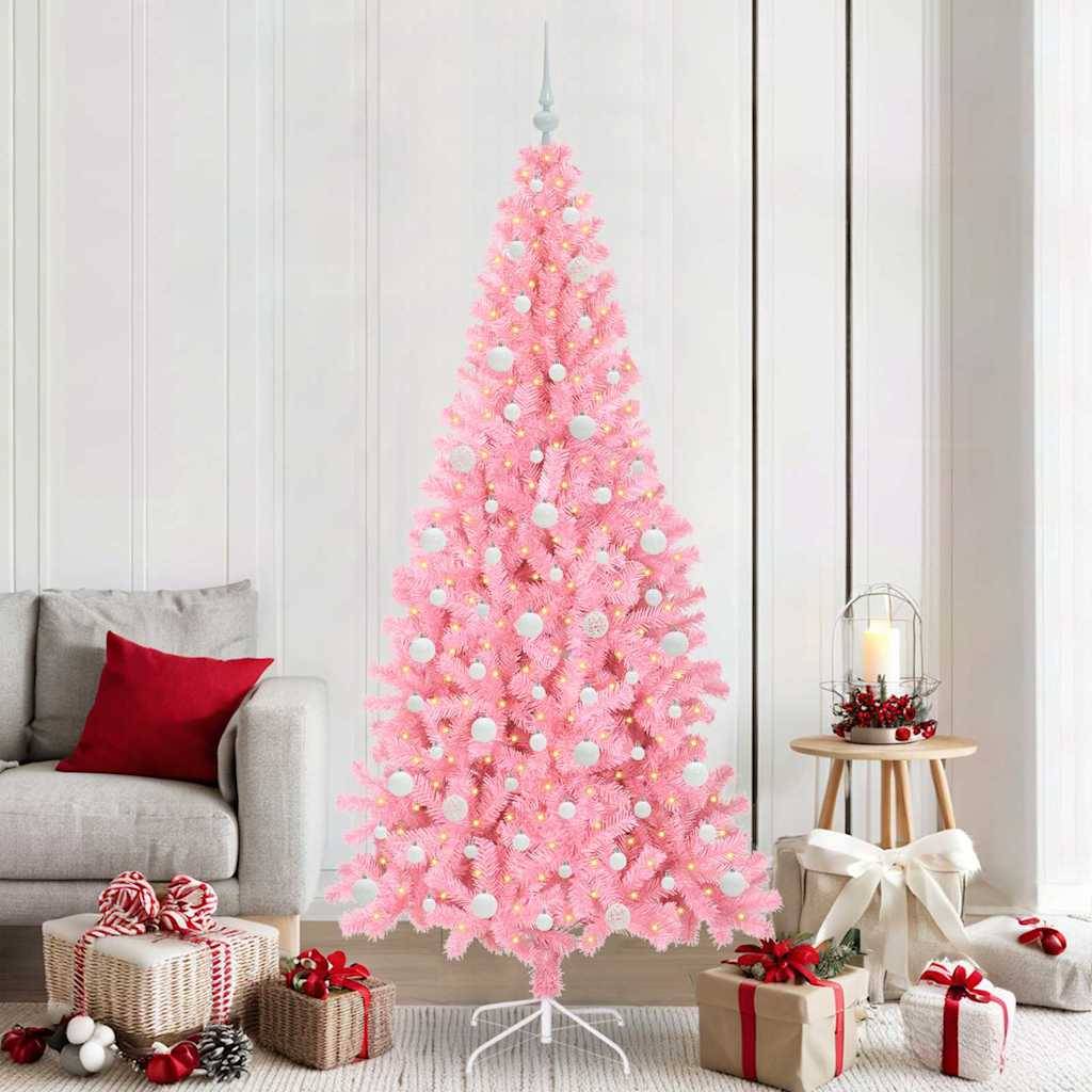 Vidaxl - Sapin de Noël Rose 210 cm PVC vidaXL 3396441 - Image 1