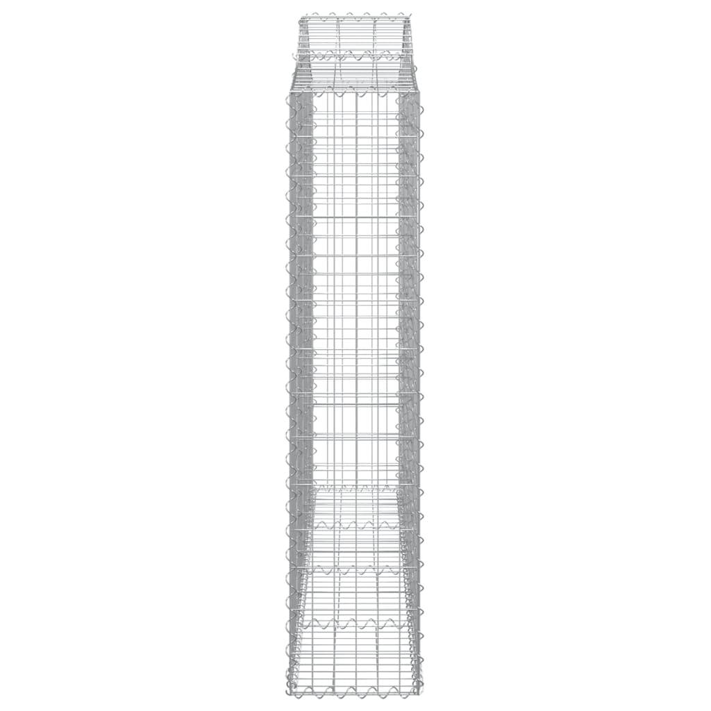 Vidaxl - Panier de gabions arqué 200x30x140/160 cm Fer galvanisé vidaXL 153387 - Image 5