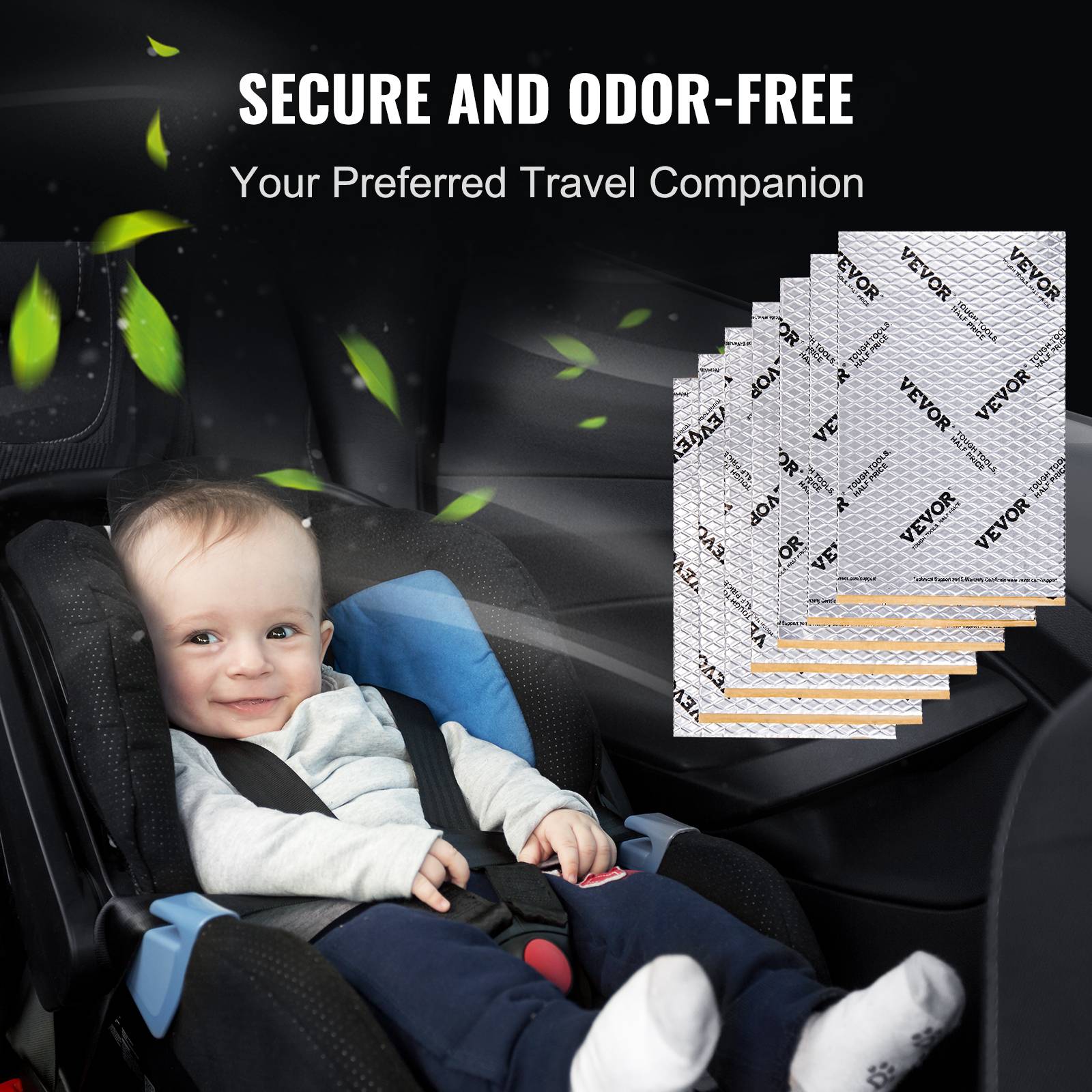 VEVOR Tapis isolation phonique 2 mm, 3,3 m², caoutchouc butyle. Voiture. - Image 6