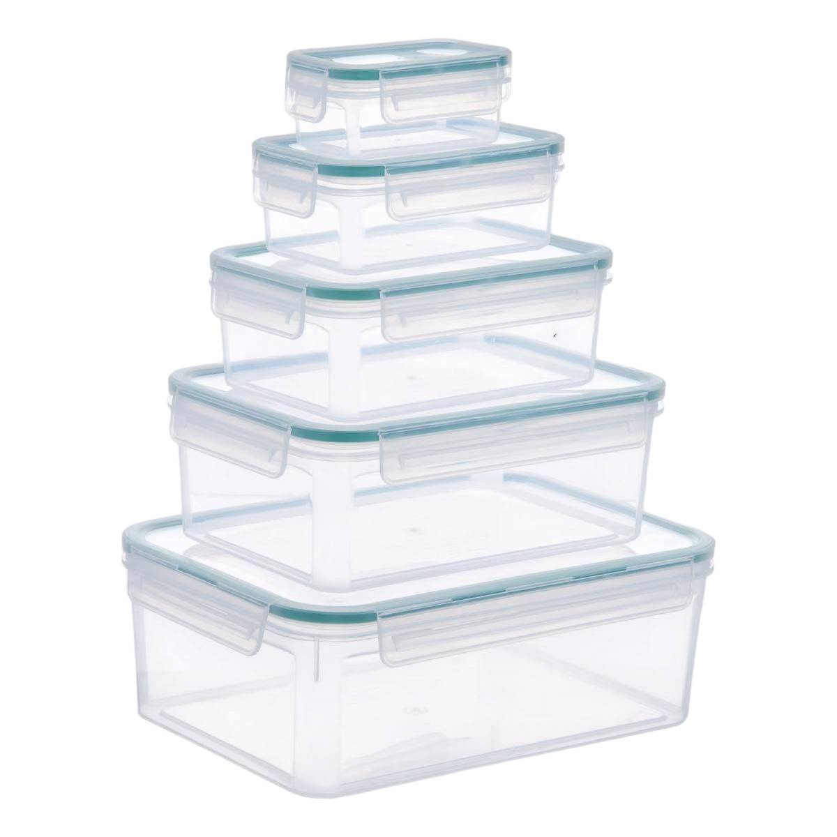 Lot de 5 Boîtes de Conservation "Clipeat" 28cm Bleu