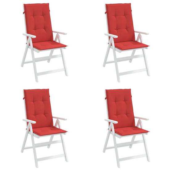 PANGIVO - Coussins de chaise de jardin dossier haut tissu rouge 120 x 50 x 3 cm - PANGIVO - Image 4