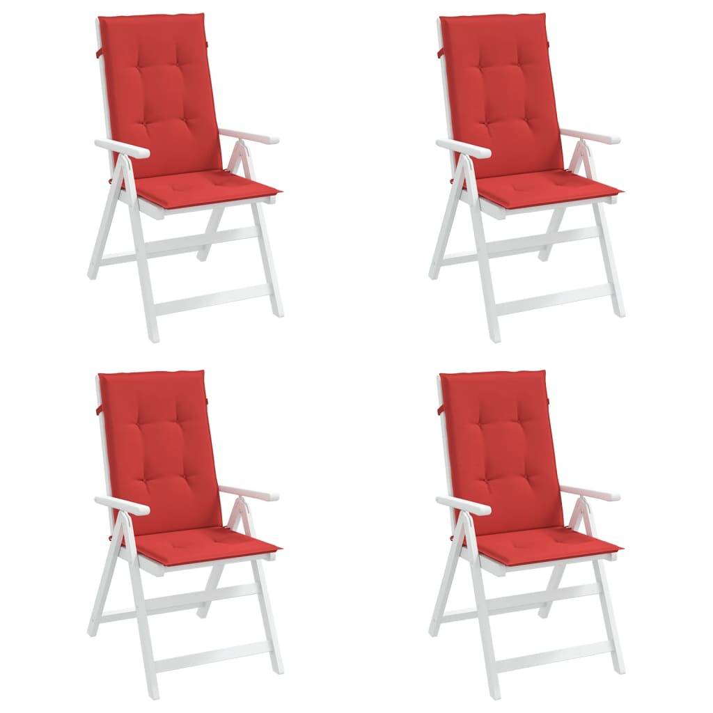 PANGIVO - Coussins de chaise de jardin dossier haut tissu rouge 120 x 50 x 3 cm - PANGIVO - Image 4