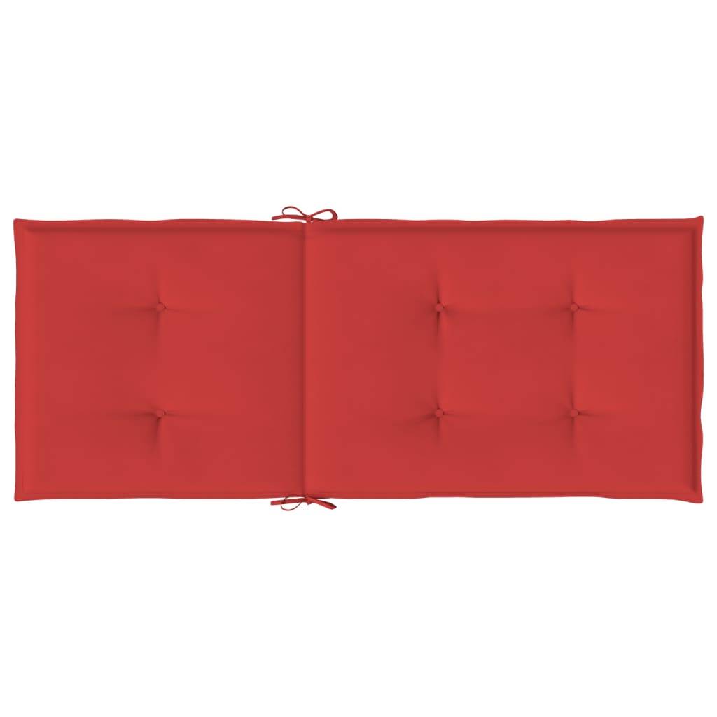 PANGIVO - Coussins de chaise de jardin dossier haut tissu rouge 120 x 50 x 3 cm - PANGIVO - Image 7