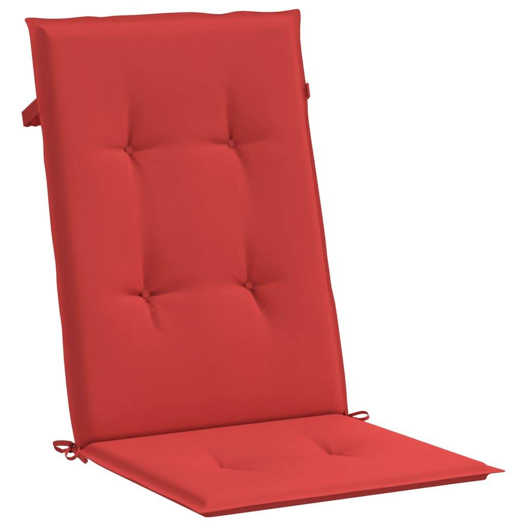 PANGIVO - Coussins de chaise de jardin dossier haut tissu rouge 120 x 50 x 3 cm - PANGIVO - Image 5