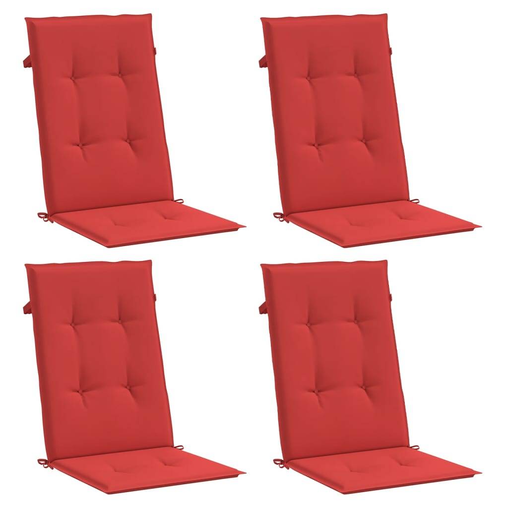 PANGIVO - Coussins de chaise de jardin dossier haut tissu rouge 120 x 50 x 3 cm - PANGIVO - Image 3