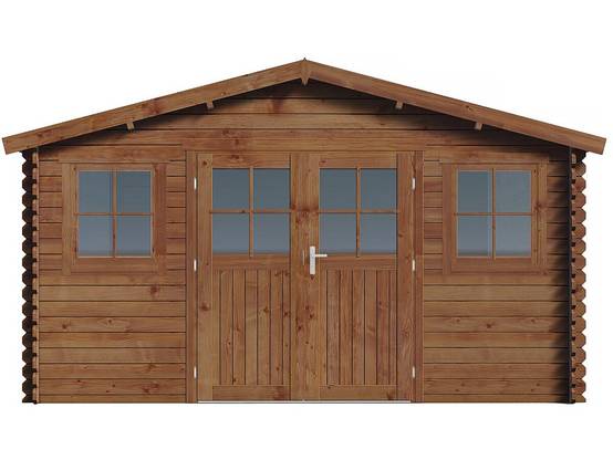 Abri De Jardin Bois Traité Autoclave Marron "lormont" - 21,2 M² - 28 Mm -habitat Et Jardin - Image 4