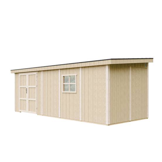 Timbela - Abri de Jardin Qualité Premium 14,3 m² - H231x248x648 cm sans plancher e paroi latérale - Timbela M941B-HARVEST HONEY - Image 3