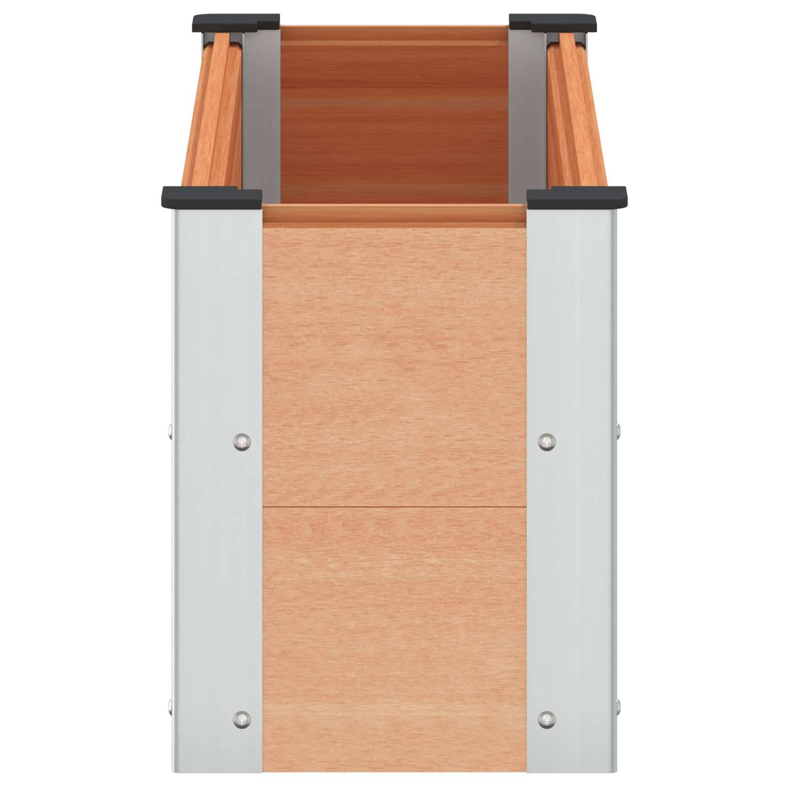 Prolenta Premium - Jardinière aluminium marron  100 x 30 x 36 cm  - Prolenta premium p348.8 - Image 4