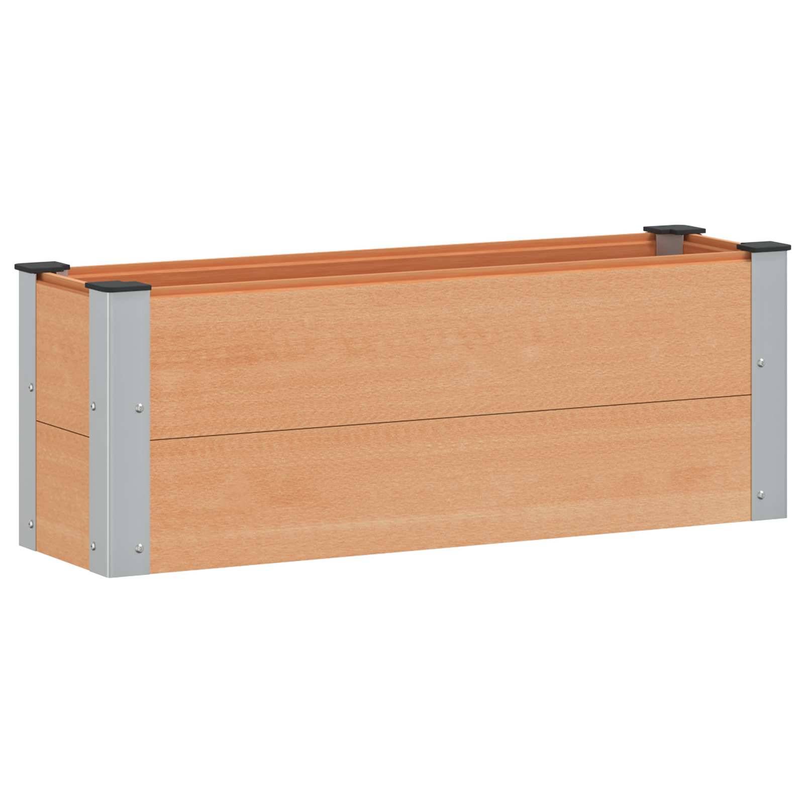 Prolenta Premium - Jardinière aluminium marron  100 x 30 x 36 cm  - Prolenta premium p348.8 - Image 1