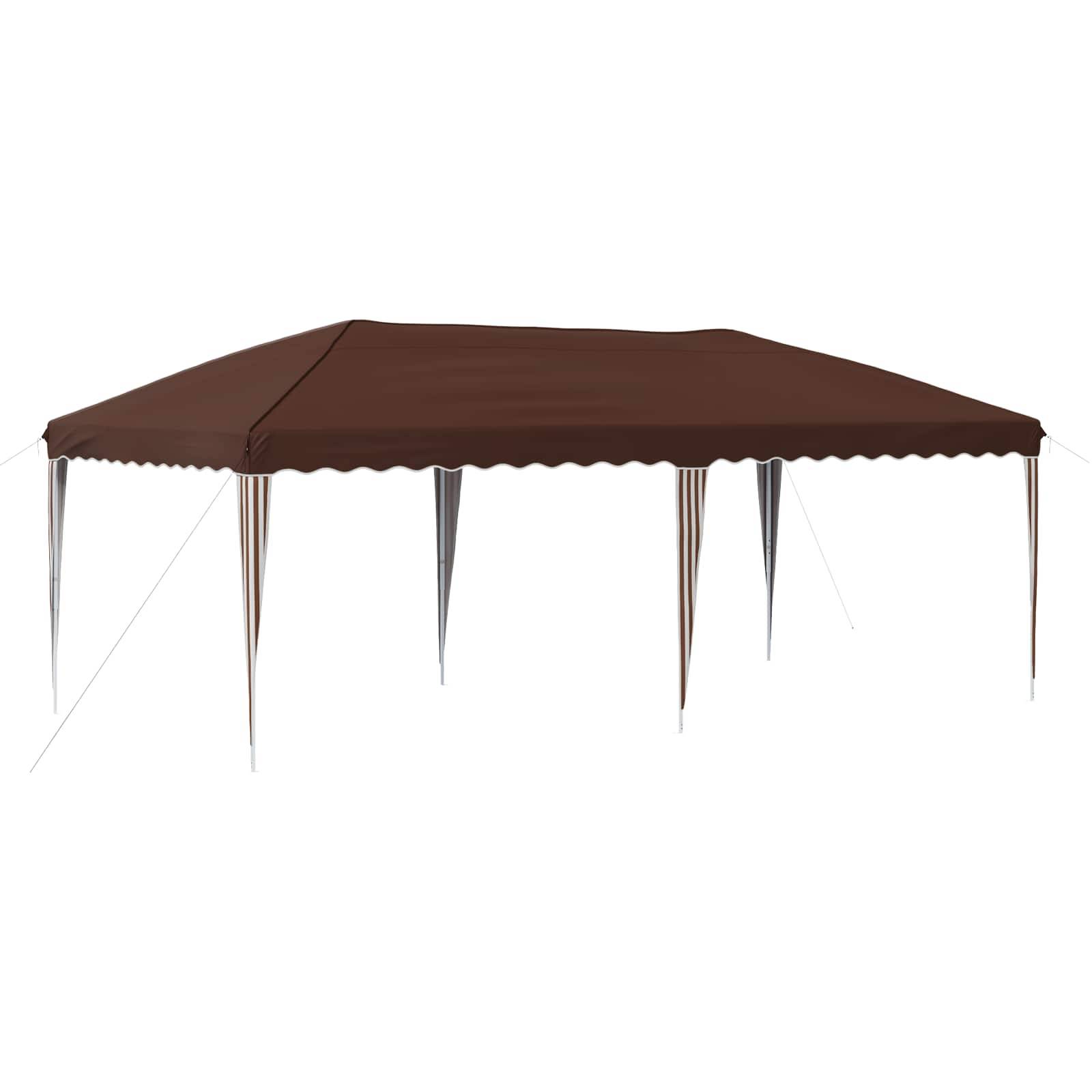ComfortXL - Grande tente de réception Oxford Fêtes jardin Hauteur ajustable 575x290cm Marron - ComfortXL Outdoor Living - Image 2