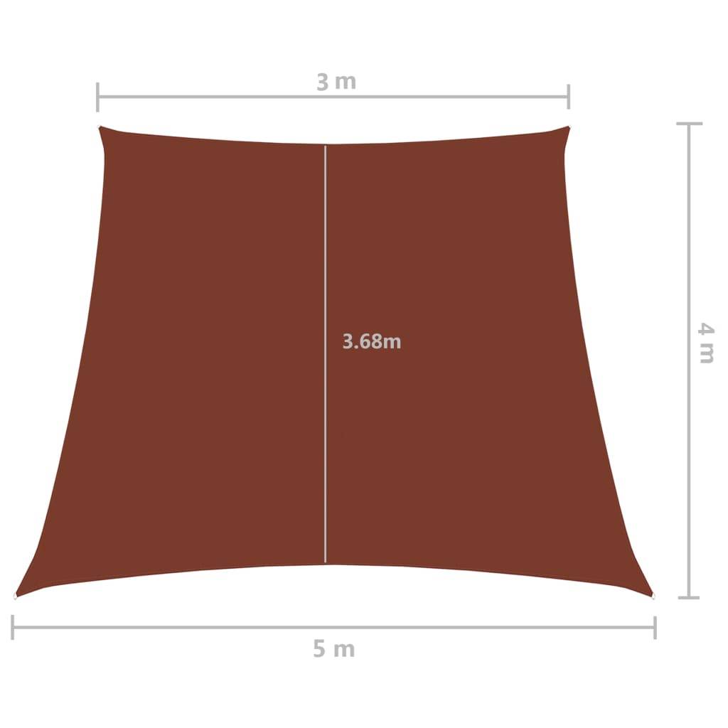 Helloshop26 - Voile toile d'ombrage parasol tissu oxford trapèze 3/5 x 4 m terre cuite - Image 6