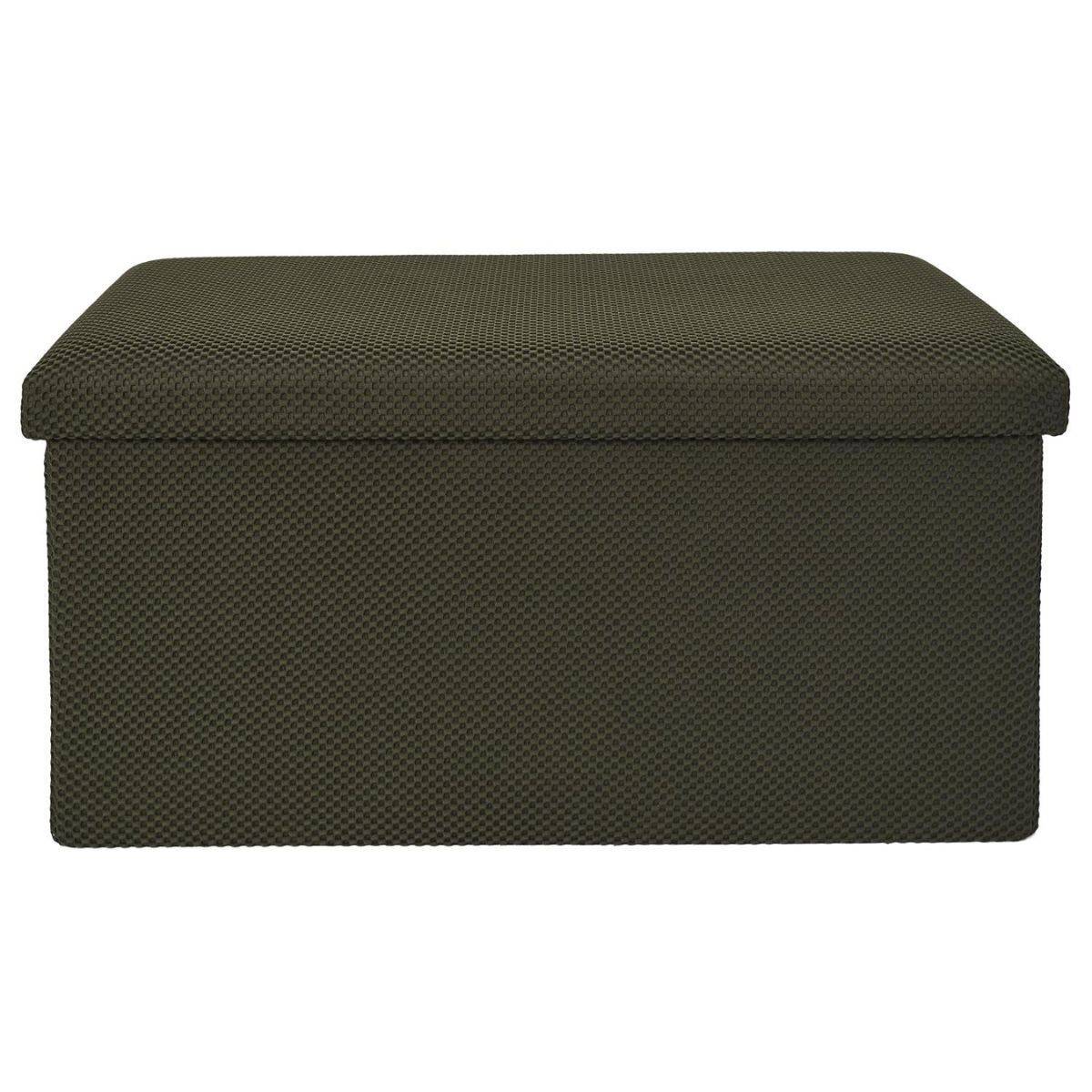 ALTOBUY - Banc coffre pliable en tissu texturé maille 3D noir - ELECTRON - Image 7