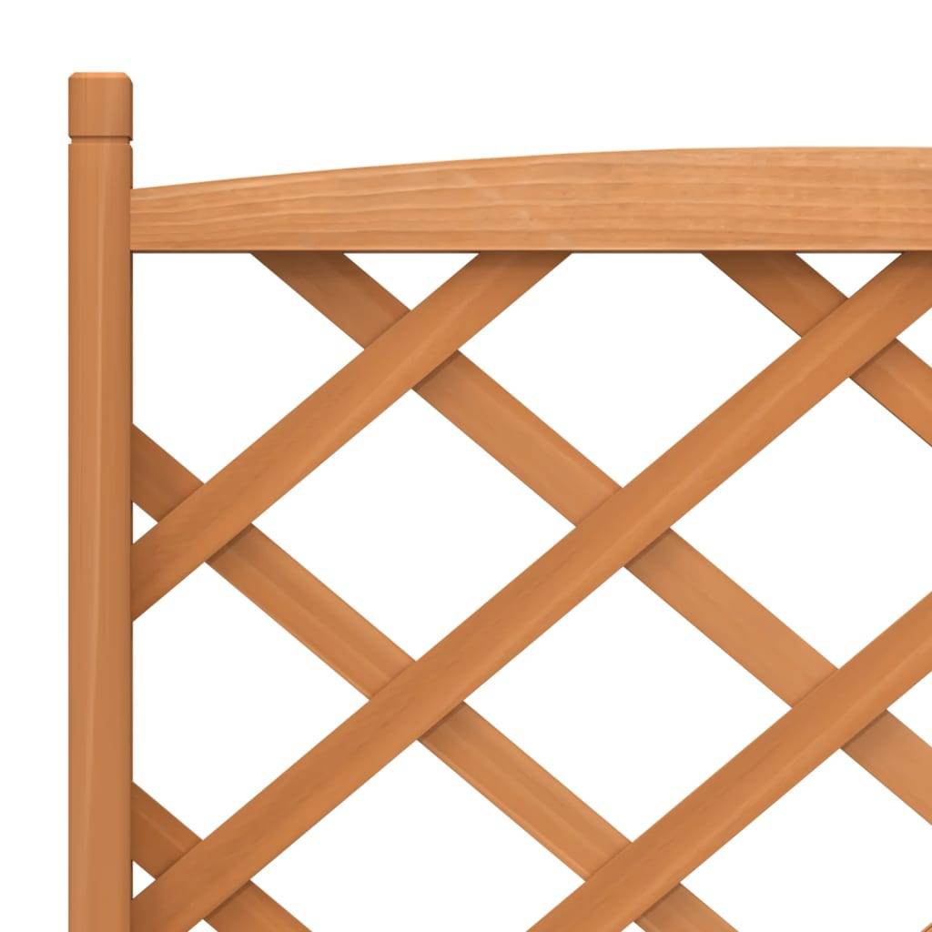 Vidaxl - Jardinière avec treillis et roues marron bois massif de sapin vidaXL 3207650 - Image 4