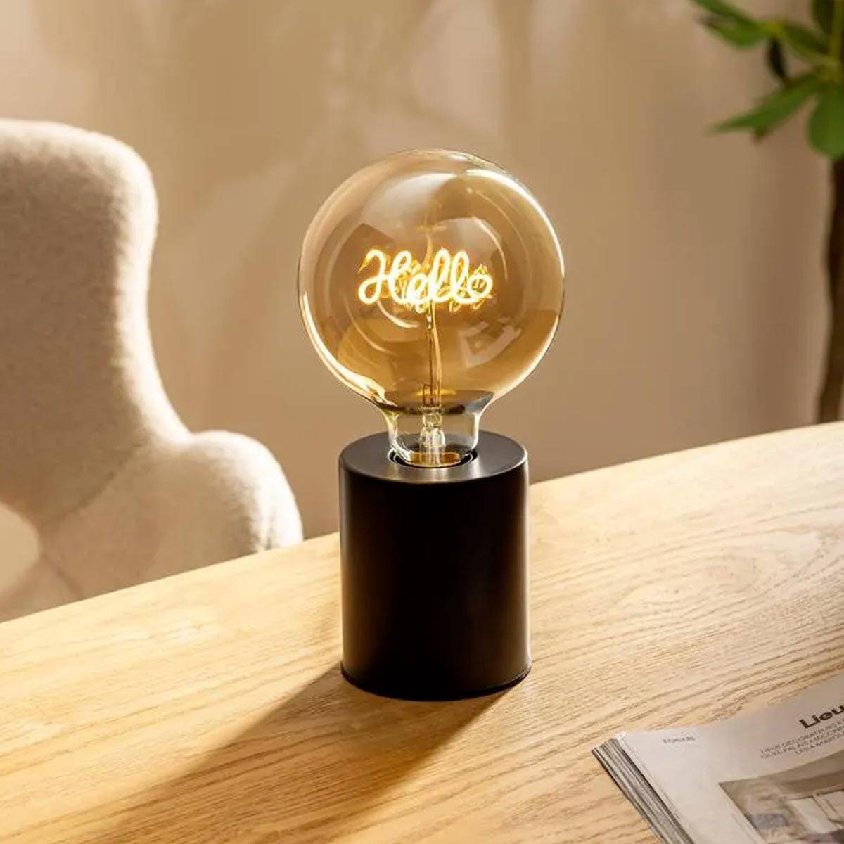 Ampoule Décorative à Filament "Hello" 17cm Ambre - Image 2